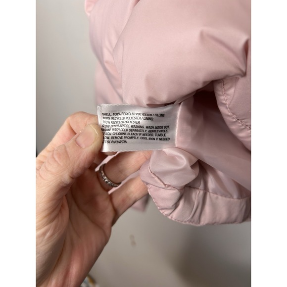 Wild Fable Collared Padded Zip Puffer Jacket Water Resistant Pink Women M New - Picture 9 of 9